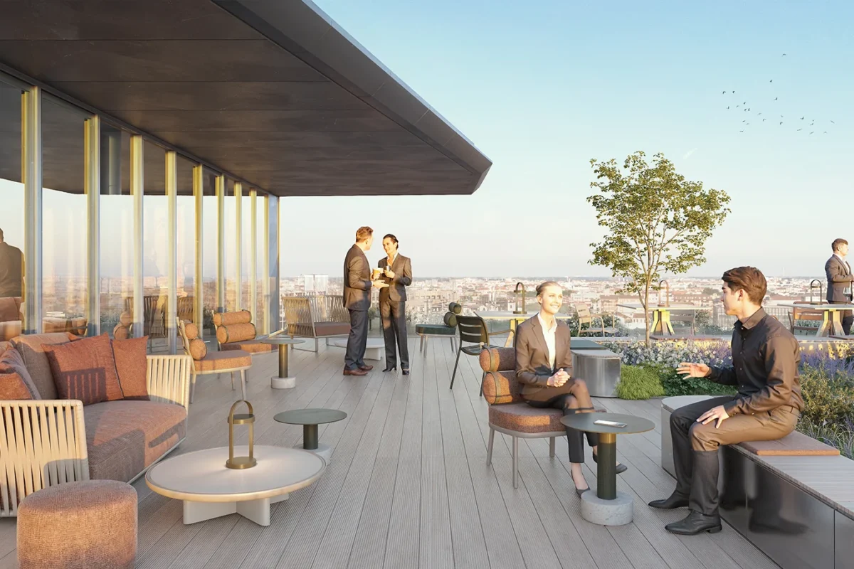 Terrazza palazzo via filzi 25 ex palazzo galbani uffici in vendita e in affitto - Filzi 25